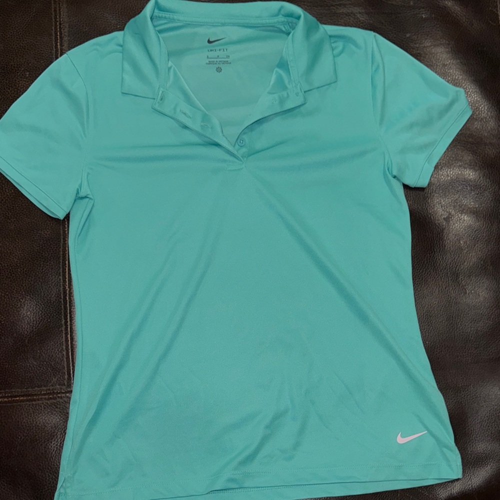 Nike Women's Teal Button Down Shirt